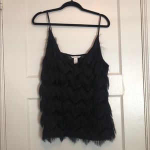 Black fringe tank